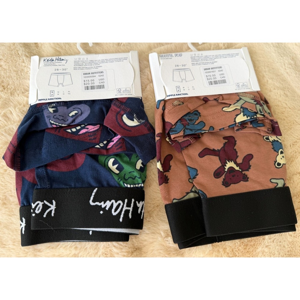 Urban Outfitters Size Small Men's Boxer Briefs Grateful Dead, Keith Haning NEW